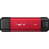 Kingston Dual Portable 1 TB, Solid state-drev Rød/Sort