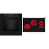 Neff B1CCC0AK3 + T18SDH9L0 pande og gryde sæt Keramisk Elektrisk ovn, Ovn sæt Sort/rustfrit stål, Keramisk, 4 zone(s), Keramisk, Sort, Berøring, 79,5 cm