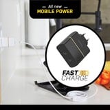 Otterbox USB-C væg-hurtigoplader, 50W kombineret Sort