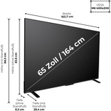 Toshiba 65QV2363DA, QLED TV Sort