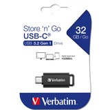 Verbatim Store 'n' Go USB-C 32 GB, USB-stik Sort/grå