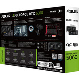 ASUS GeForce RTX 5060 DUAL OC EVO Edition 8GB, Grafikkort Sort, GeForce RTX 5060, 8 GB, GDDR7, 128 Bit, 7680 x 4320 pixel, PCI Express 5.0