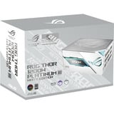 ASUS ROG Thor 1200W Platinum III White Edition (ROG Equalizer), PC strømforsyning Sort, 1200 W, 100 - 240 V, Aktiv, 125 W, 1200 W, 125 W