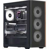 Aerocool D501A Midi Tower Sort, Towerkabinet Sort/træ, Midi Tower, PC, Sort, ATX, micro ATX, Mini-ITX, Acrylonitrilbutadienstyren, SPCC, Træ, Spil