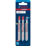 Bosch 2 608 900 565 stiksav, rullesav & sabelsavklinge Stiksavklinger Karbid 3 stk Stiksavklinger, Fiberbræt, Plast, Karbid, Blå, 2,2 mm, 2 cm