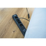 Brennenstuhl Premium-Line stikdåse 4-vejs, Strømskinne Sort