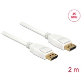 DeLOCK DisplayPort 1.2 kabel stik > DisplayPort stik 4K Hvid