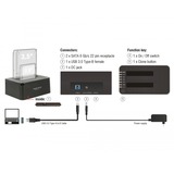 DeLOCK Dobbelt dockingstation til 2 x SATA HDD / SSD, Docking station 