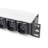 Digitus 19" PDU stikdåse med aluminiumsprofil, 10-vejs, 8x C13, 2x C19, Strømskinne Sort/aluminium
