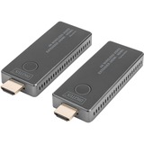 Digitus 4K trådløs video extender HDMI > HDMI, 30 meter, HDMI-udvidelse forlænger Sort/Sølv