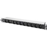 Digitus DN-95427, Strømskinne Sort/aluminium