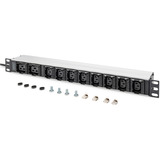 Digitus DN-95427, Strømskinne Sort/aluminium