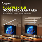 Digitus LED skrivebordslampe, LED lys Hvid