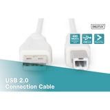 Digitus USB 2.0 tilslutningskabel USB-A (stik) > USB-B (stik) Beige