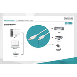 Digitus USB 2.0 tilslutningskabel USB-A (stik) > USB-B (stik) Beige