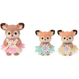 EPOCH Sylvanian Families - Rådyr babyer med blomstersving sæt, Bygge legetøj 