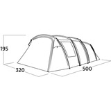 Easy Camp 120495 Hamra 5, Telt grå