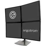 Ergotron DS Series DS100 Quad Monitor Desk Stand 61 cm (24") Sort Skrivebord, Skærmbeslag Sort, 14 kg, 61 cm (24"), 75 x 75 mm, 100 x 100 mm, Sort