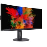Fujitsu Displays P34-9 US 86,4 cm (34") 3440 x 1440 pixel UltraWide Quad HD LED Sort, Gaming Skærm Sort, 86,4 cm (34"), 3440 x 1440 pixel, UltraWide Quad HD, LED, 5 ms, Sort