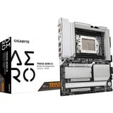 GIGABYTE TRX50 AERO D bundkort AMD TRX50 Socket sTR5 Udvidet ATX Sølv/Sort, AMD, Socket sTR5, AMD Ryzen Threadripper 1000 Series, 1 TB, DDR5-SDRAM, 1 TB