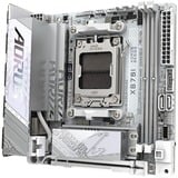 GIGABYTE X870I AORUS PRO ICE bundkort AMD X870 Sokkel AM5 Micro ITX Hvid, AMD, Sokkel AM5, AMD Ryzen 7000 Series, AMD Ryzen 8000 Series, AMD Ryzen 9000 Series, Sokkel AM5, DDR5-SDRAM, 128 GB