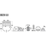 High Peak Familietunnel telt Bozen 6.0 grå/Grøn