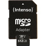 Intenso microSD Karte UHS-I Premium 512 GB Klasse 10, Hukommelseskort Sort, 512 GB, MicroSD, Klasse 10, UHS-I, 90 MB/s, Class 1 (U1)