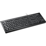 Kensington VALUE KEYBOARD BLACK DE, Tastatur Sort, DE-layout, Fuld størrelse (100 %), Ledningsført, USB, QWERTZ, Sort