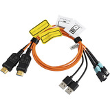 Lindy 100m MPO-fiber HDMI 8K60 Extender, HDMI-udvidelse forlænger Orange/Sort