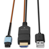 Lindy 100m MPO-fiber HDMI 8K60 Extender, HDMI-udvidelse forlænger Orange/Sort