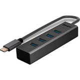 Lindy 43325 interface hub USB 3.2 Gen 1 (3.1 Gen 1) Type-C 5000 Mbit/s Grå, USB hub USB 3.2 Gen 1 (3.1 Gen 1) Type-C, USB 3.2 Gen 1 (3.1 Gen 1) Type-A, 5000 Mbit/s, Grå, Aluminium, Plast, 0,3 m