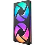 NZXT F280 RGB CORE, Sag fan Sort