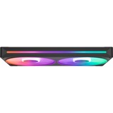 NZXT F280 RGB CORE, Sag fan Sort