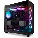NZXT F280 RGB CORE, Sag fan Sort