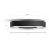 Philips Infuse stor loftslampe, LED lys Sort, Philips Hue White and Color ambiance Infuse stor loftslampe, Intelligent loftslys, Bluetooth, Sort, LED, Metal, Ikke-udskiftelig pære(r)