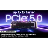 SAMSUNG MZ-VAP1T0 1 TB M.2 PCI Express 5.0 NVMe V-NAND TLC, Solid state-drev 1 TB, M.2, 14700 MB/s