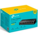 TP-Link LS1008G Ikke administreret Gigabit Ethernet (10/100/1000) Sort, Switch Sort, Ikke administreret, Gigabit Ethernet (10/100/1000), Kan monteres på væggen