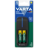 Varta 57646 Husholdningsbatteri Vekselstrøm, Oplader Sort, Nikkel-Metalhydrid (NiMH), AA, AAA, 2 stk, Batterier inkluderet