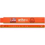 Wiha Elektriker-sammenklappelig tommestok Longlife, 2 meter, Mål Orange