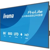 iiyama LH8666UHSB-B1AG, Offentlig visning Sort (mat)