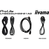 iiyama LH8666UHSB-B1AG, Offentlig visning Sort (mat)