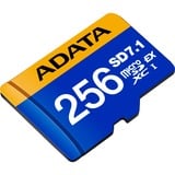 ADATA Premier Extreme microSDXC 256 GB, Hukommelseskort Blå/Gul