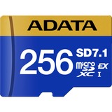 ADATA Premier Extreme microSDXC 256 GB, Hukommelseskort Blå/Gul