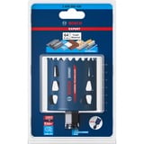 Bosch EXPERT TOUGH MATERIAL hulsav Boremaskine 1 stk Enkelt, Boremaskine, Mursten, Plast, Blød keramisk vægsten, Rustfrit stål, Træ, Sort, Blå, Rød, Tungsten carbide (TC), 6 cm