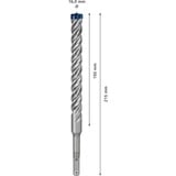 Bosch Expert SDS plus-7X Spiralbor 1 stk, Boremaskine Borehammer, Spiralbor, 1,6 cm, 215 mm, Hård beton, 15 cm