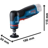 Bosch GWG 12V-50 S PROFESSIONAL vinkelsliber 5 cm 15000 rpm 530 g, Lige grinder Blå/Sort, 15000 rpm, 5 cm, Batteri, 530 g, Børsteløs motor
