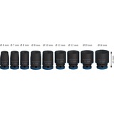 Bosch PRO Impact topnøglesæt 1/4", 9 dele Sort