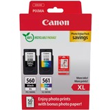 Canon 3712C008 blækpatron 2 stk Original Højt (XL) udbytte Sort, Blå, Magenta, Gul Højt (XL) udbytte, Sort, Blå, Magenta, Gul, 2 stk, Foto værdipakke