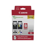 Canon 3712C008 blækpatron 2 stk Original Højt (XL) udbytte Sort, Blå, Magenta, Gul Højt (XL) udbytte, Sort, Blå, Magenta, Gul, 2 stk, Foto værdipakke