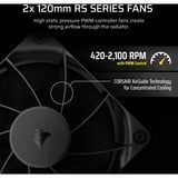 Corsair NAUTILUS 240 RS, Vandkøling Sort